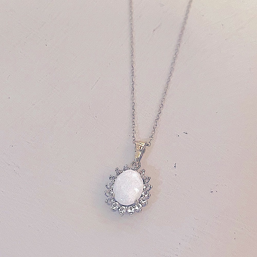 New fire quartz necklace, 8” drop